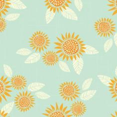 Papel de Parede Girassol Minimalista 57x270cm - Quartinhos