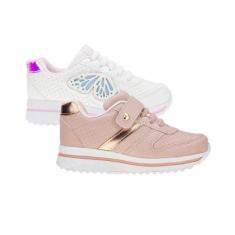 Tênis Infantil Menina Casual Feminino - KIT 2 PARES Tam 24 ao 34-Feminino