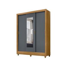 Guarda Roupa Casal 3 Portas deslizante com Espelho Bolívia Moval - Fre