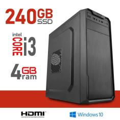 Computador Intel Core I3 4GB SSD 240GB Cpu Hdmi Windows 10
