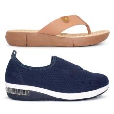 Kit Ultraconforto Modare Feminino Tênis Slip On + Tamanco Sense Flex