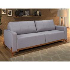 Sofá 3 Lugares 170cm Linho Maldivas Império Estofados Grafite