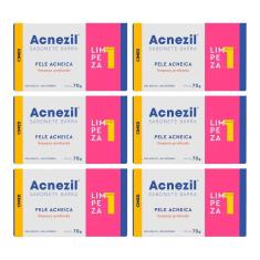Kit c/6 und Acnezil Sabonete em Barra 70g Pele Acneica