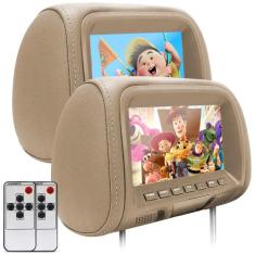 Par Encosto Com Tela Lcd Bege Astra 2005 2006 2007 2008 2009 2010 2011