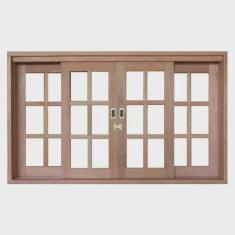 Janela de Correr Madeira Quadriculado 1,20mx1,60m Madersilva