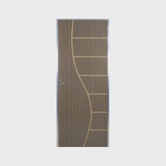 Kit Porta de Madeira Decorada 212x95cm com Batente de Aluminio 3,6cm Cantareira mgm