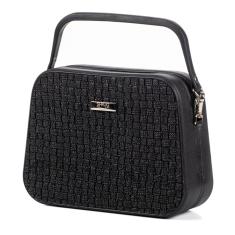 Bolsa De Ombro Mão Feminina Shrug Bag Lina Tramado 100.04 Preto