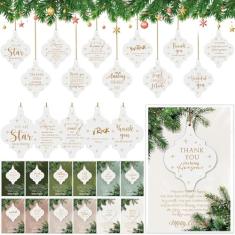 Nuogo Presentes de agradecimento de Natal, presentes de agradecimento, enfeite de pendurar de Natal, lembrança de placa com cartões para funcionário, colega de trabalho, equipe de professores,