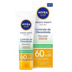 Protetor Solar Facial com Cor NIVEA SUN - Beauty Expert Controle de Oleosidade FPS60 Média-Unissex