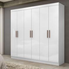 Guarda Roupa Casal 6 Portas 2 Gavetas mdf Genebra Maxel