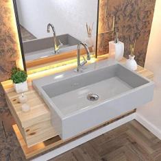 Kit Cuba Xrt55 Válvula 1 Polegadas e Sifão Flexível Pvc Compace Cinza