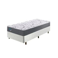 Cama Box Solteiro King Reforçado 96x203x38cm e Colchão Adapto Molas Ensacada Branco