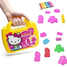 Massinha de Modelar Maleta Infantil Hello Kitty - 10 Cores e 5 Moldes Leo&Leo