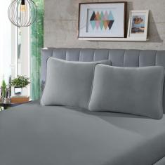 Lençol Solteiro SBX Rubi Malha Cinza