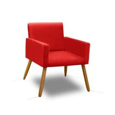 Poltrona Decorativa Nina Vermelho - King Decor