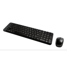 Kit Teclado E Mouse Logitech Mk220 Wireless 920-004431, Preto