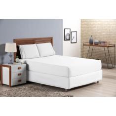 Lençol Casal Padrão 3 Peças Micro Percal 400 Fios Ponto Palito Confort