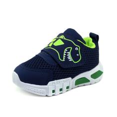 Tênis Infantil Masculino Com Luzes LED Top AS328 - MINI PÉ, Azul marin