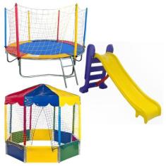 Cama elástica Pula Pula Trampolim 2,30m Premium Piscina de Bolinhas 2,