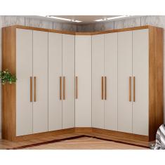 Guarda-roupa Em Mdf Com 9 Portas E 6 Gavetas Cumaru/fendi