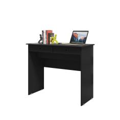 Escrivaninha 2 Gavetas Home Office Ej Móveis Preto