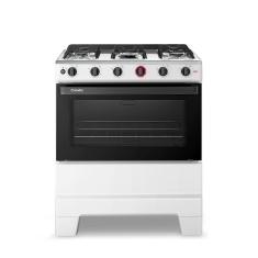 Fogão Esmaltec 5 Bocas Ideal Super Mesa de Aço Inox Branco F5IAB - Bivolt