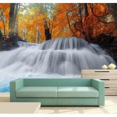 Papel Parede Painel Fotográfico Cachoeira 3D 3,75M² Na 086 - Voce Deco