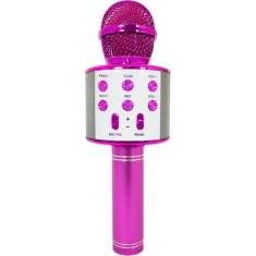 Microfone Infantil Bluetooth Para Karaokê Spring Kids SPK015 Rosa