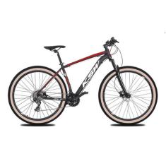 Bicicleta MTB KSW XLT 24V Aro 29 Freio Hidráulico Faixa Beje, 19, Pret