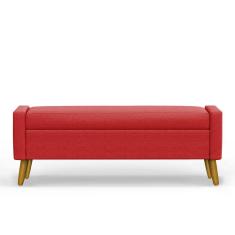 Recamier Bau Londres 1,60m Suede Vermelho - Clique Decor