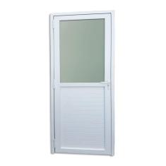 Porta de PVC Mista 216x70cm Com vidro Mini Boreal ITEC Brimak Branco
