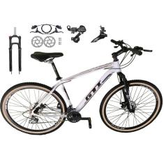 Bicicleta Aro 29 Gti Roma 24v K7 Câmbios Shimano Freio Hidráulico Garfo com Trava com Pneu Faixa Bege - Branco