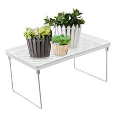 Armário de prateleira de bancada empilhável Organizador de armário Multi-função Conciso Prateleira de armazenamento de cozinha Prateleira de armazenamento dobrável Pequeno rack de armazenamento para