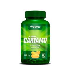 Óleo De Cartamo Com Vitamina E Herbamed 60 Cápsulas