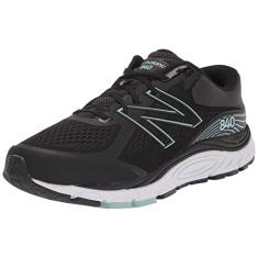 New Balance Tênis de corrida feminino 840 V5, Preto/Azul tempestade, 34