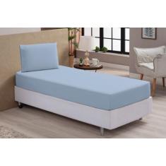 Jogo De Lençol Solteiro 2 Peças Percal 100% Algodão - Elohim_Store, Az