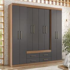 Guarda Roupa Casal 8 Portas 4 Gavetas Nápoles - Santos Andirá