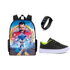 Bolsa Casual Masculina Mais Tenis Infantil E Relogio Digital Lançament