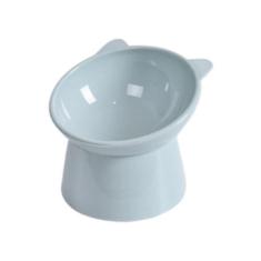 Comedouro Bebedouro Elevado Inclinado Gatos Cães Cinza