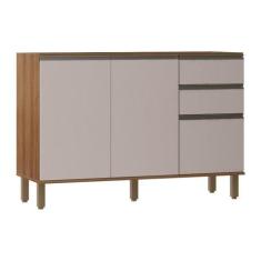 Balcão De Cozinha S/ Tampo 120cm 3 Portas 2 Gavetas Diana - LUCIANE MÓ