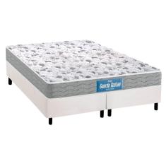 Cama Box Queen: Colchão Espuma D45 Probel /Ep Próextreme Double Face + Base White(158X198)