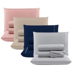 Kit c/ 4 Jogos Cama Lençol Unique Casal Padrão Micro Percal 400 Fios P