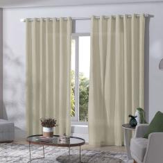 Cortina Duplex Mônaco Com Forro 4,20x2,30m Areia - Bella Janela