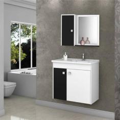 Gabinete Com Cuba E Armário Arlon Branco Preto