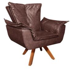 Poltrona giratoria opala corano base mad - DROSSI, Marrom