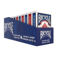 Bicycle Cartas de baralho, índice jumbo, pacote com 12, vermelho e azul