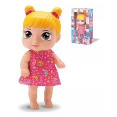Boneca Bebe Colecao Baby Belatrix Vinil 18,5cm Loira Super Fashion Art