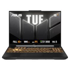 Notebook ASUS TUF Gaming F16 Intel Core 5, RTX 3050, 16 GB, 512 GB SSD, W11 Home,Tela 16.0'' FHD, Mecha Gray - FX607VJ-RL007W
