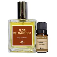 Kit Perfume Feminino Flor de Angélica 100ml + Essência Casa