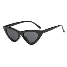 gazechimp Mulheres Senhoras óculos Cateye Triângulo Moda Vintage Espelhado óculos De Sol Uv400 - Preto